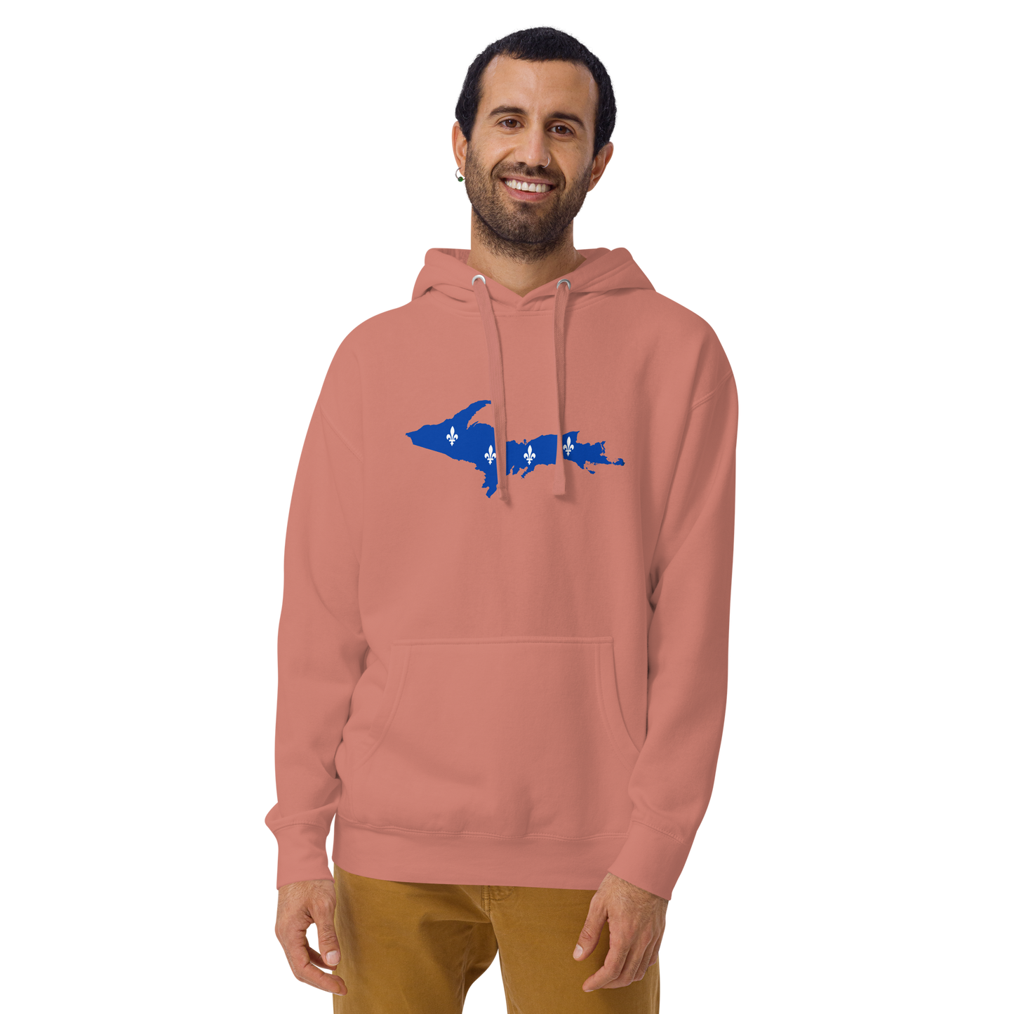 Michigan Upper Peninsula Hoodie (w/ UP Quebec Flag Outline) | Unisex Premium