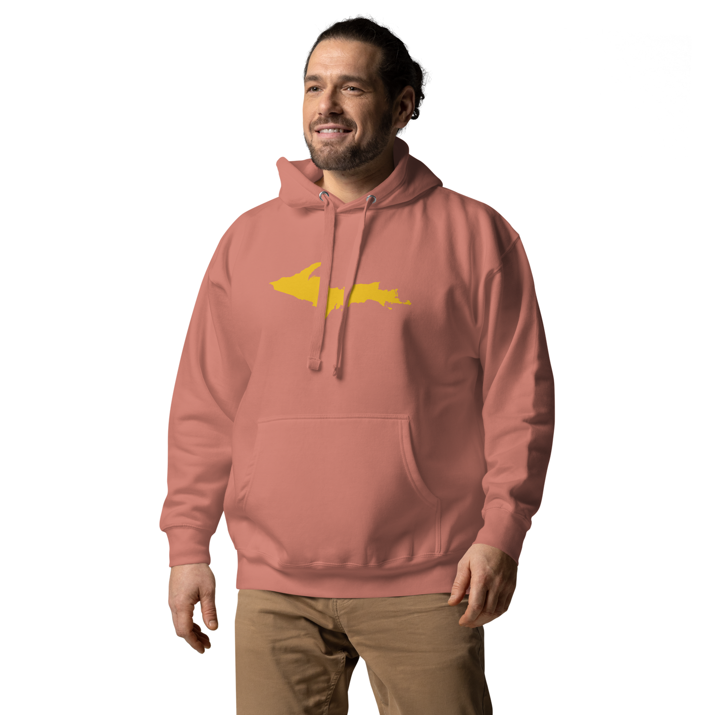 Upper Peninsula Hoodie (w/ Gold UP Outline) | Unisex Premium