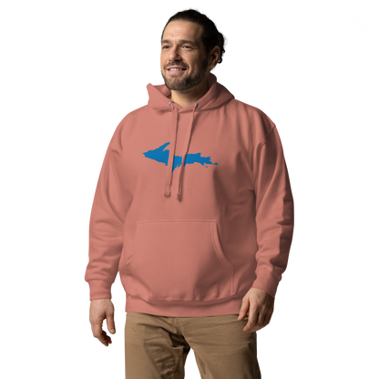 Michigan Upper Peninsula Hoodie (w/ Azure UP Outline) | Unisex Premium