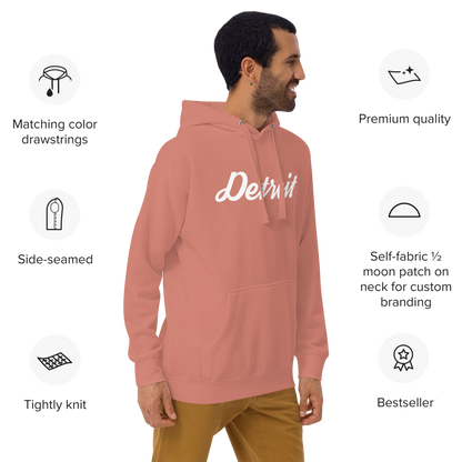 'Detroit' Unisex Premium Hoodie (Script Font)