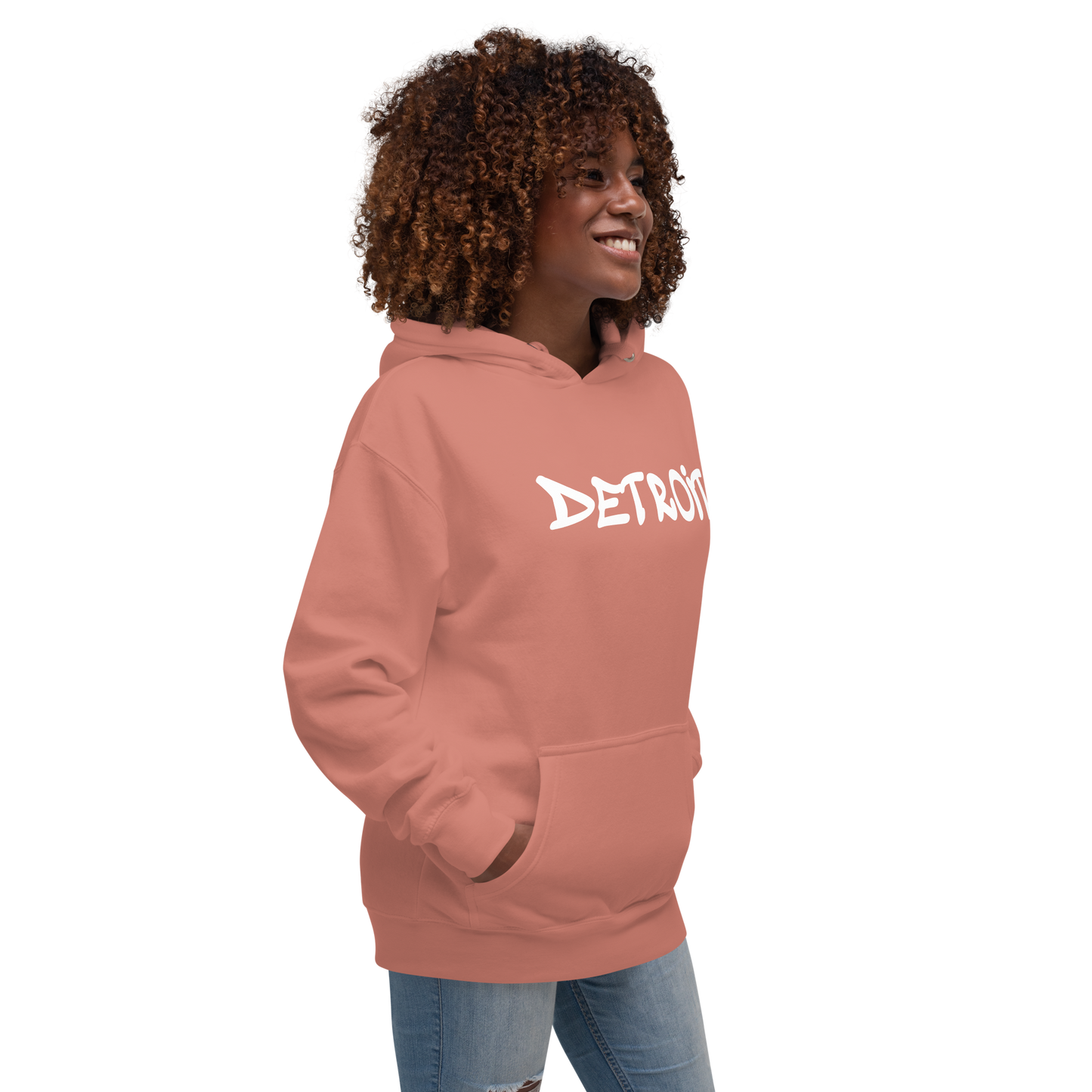 'Detroit' Unisex Premium Hoodie (1980s Hip Hop Font)