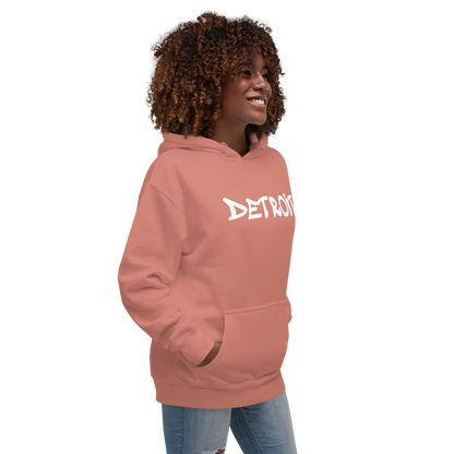 'Detroit' Unisex Premium Hoodie (1980s Hip Hop Font)