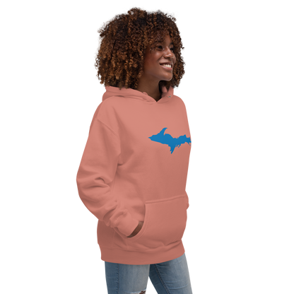 Michigan Upper Peninsula Hoodie (w/ Azure UP Outline) | Unisex Premium