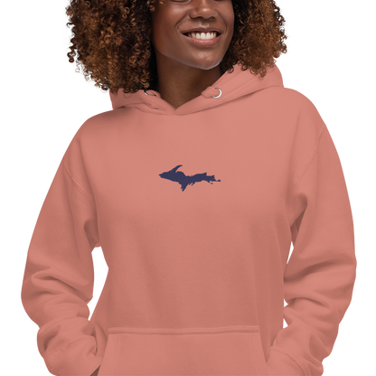 Michigan Upper Peninsula Hoodie (w/ Embroidered UP Outline) | Unisex Premium