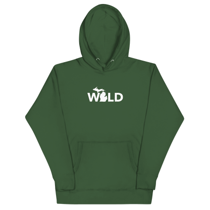 Michigan 'Wild' Hoodie (Geometric Sans Font w/ MI Outline) | Unisex Premium - Circumspice Michigan