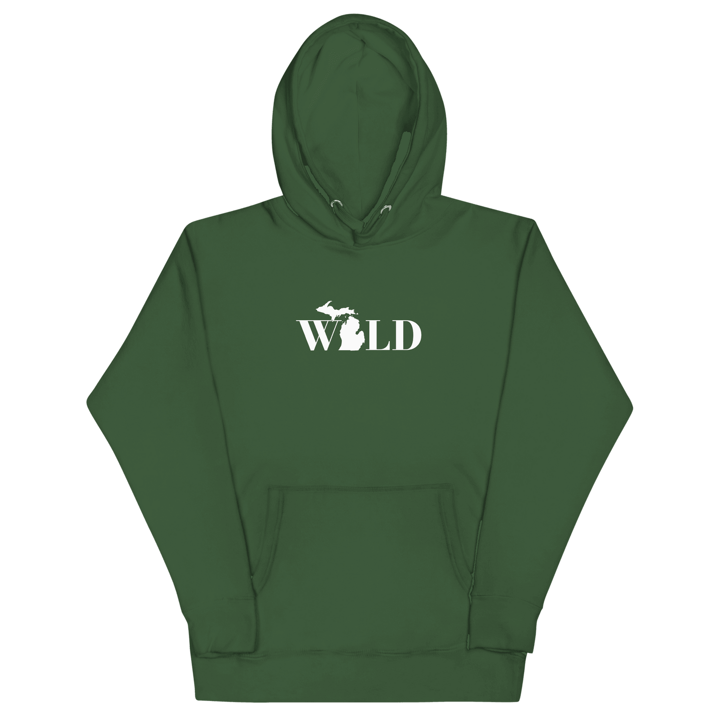 Michigan 'Wild' Hoodie (Didone Font w/ MI Outline) | Unisex Premium - Circumspice Michigan