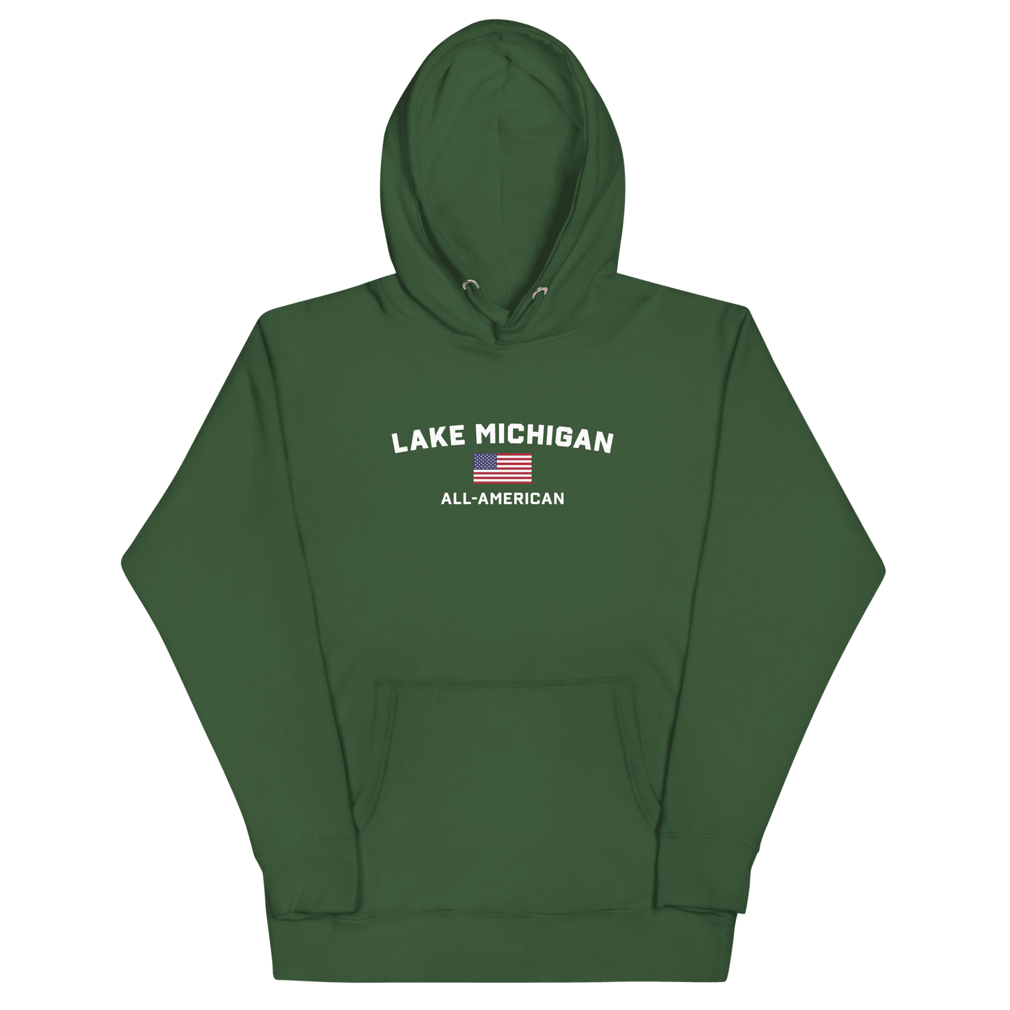 'Lake Michigan All American' Hoodie | Unisex Premium - Circumspice Michigan