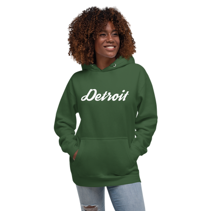 'Detroit' Unisex Premium Hoodie (Script Font)