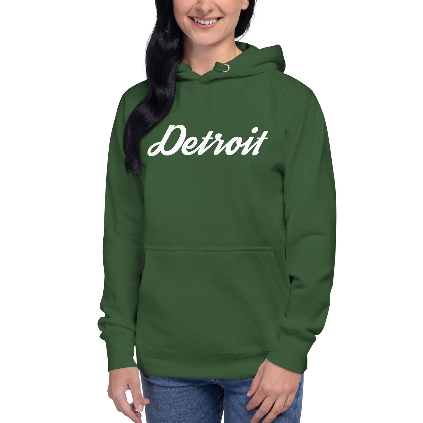 'Detroit' Unisex Premium Hoodie (Script Font)