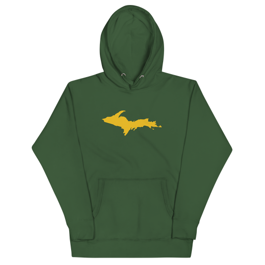 Upper Peninsula Hoodie (w/ Gold UP Outline) | Unisex Premium