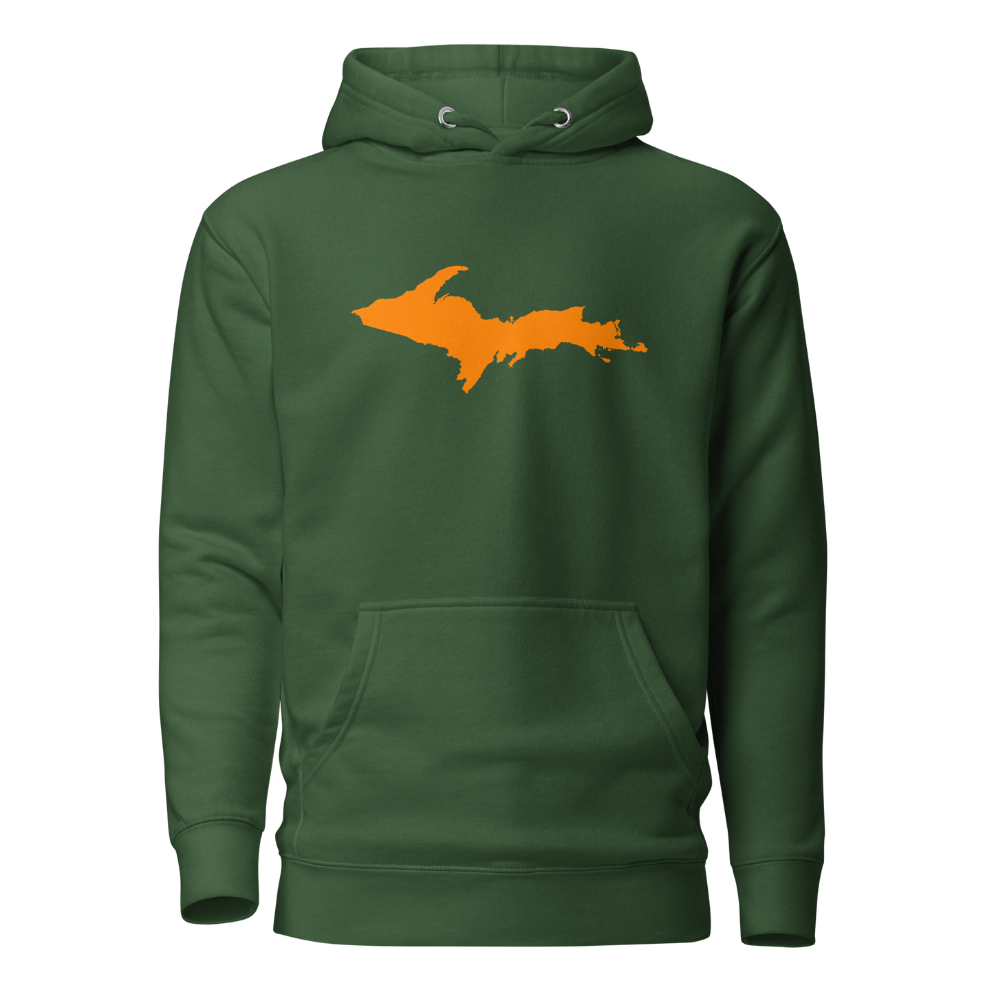 Michigan Upper Peninsula Hoodie (w/ Orange UP Outline) | Unisex Premium