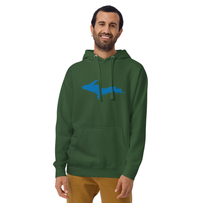 Michigan Upper Peninsula Hoodie (w/ Azure UP Outline) | Unisex Premium