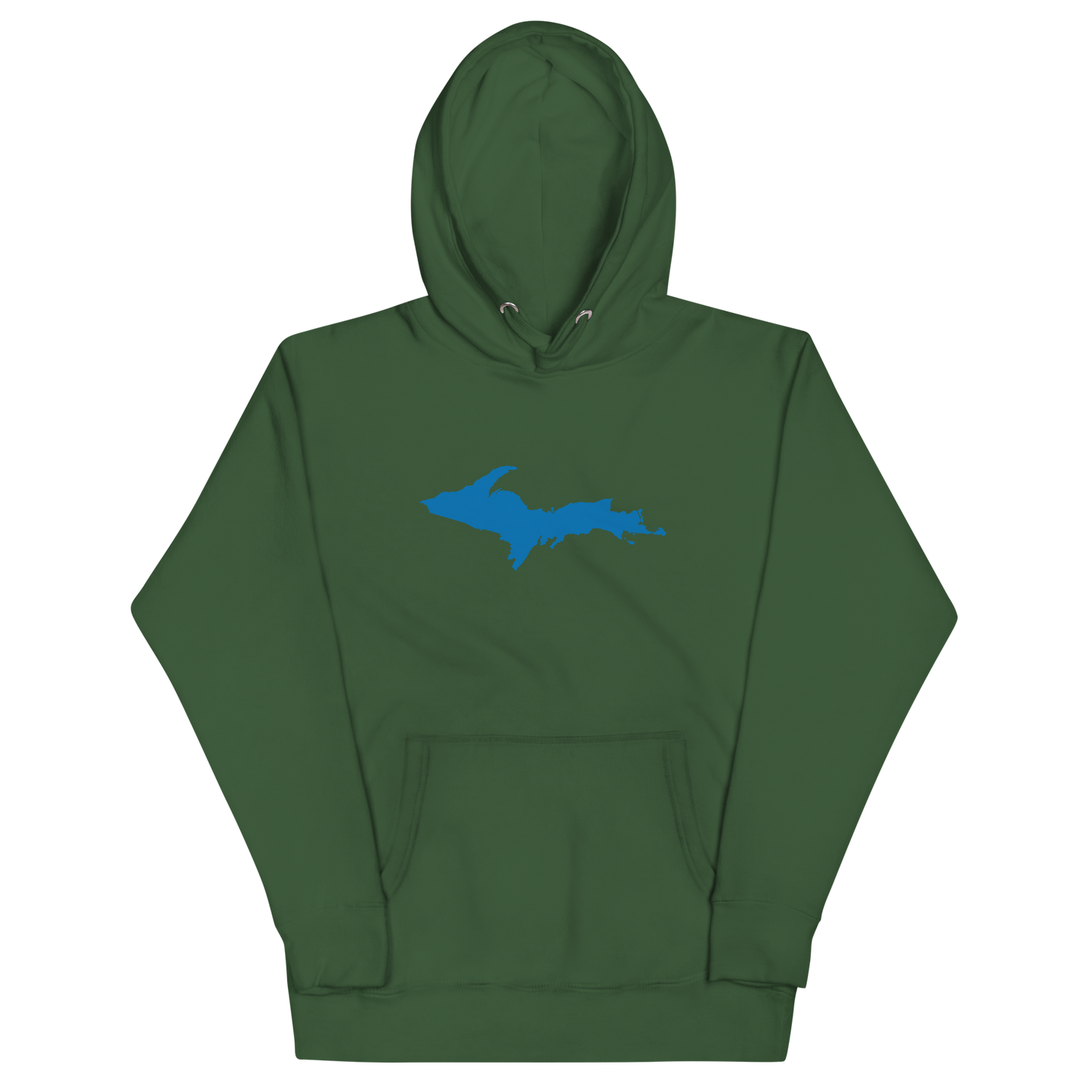 Michigan Upper Peninsula Hoodie (w/ Azure UP Outline) | Unisex Premium