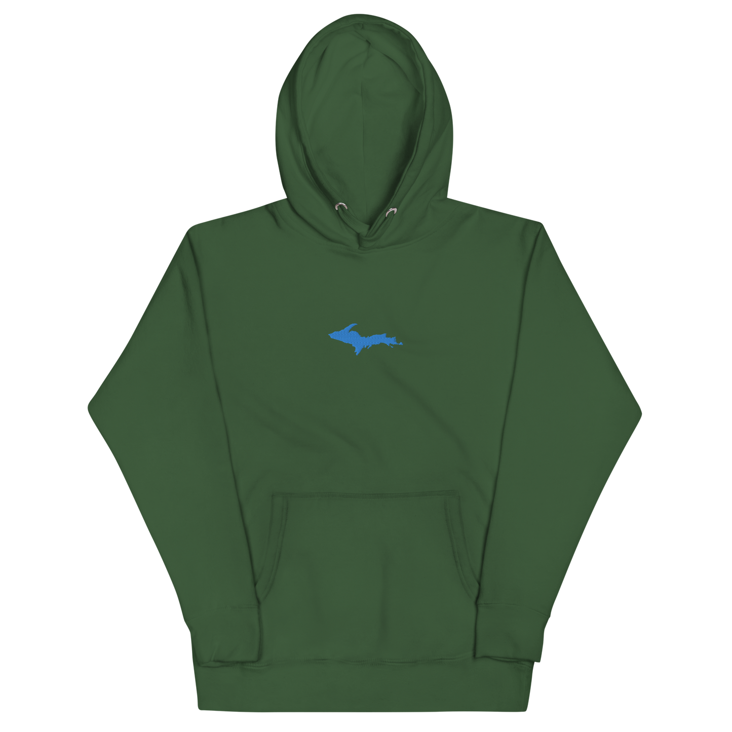 Michigan Upper Peninsula Hoodie (w/ Embroidered Azure UP Outline) | Unisex Premium