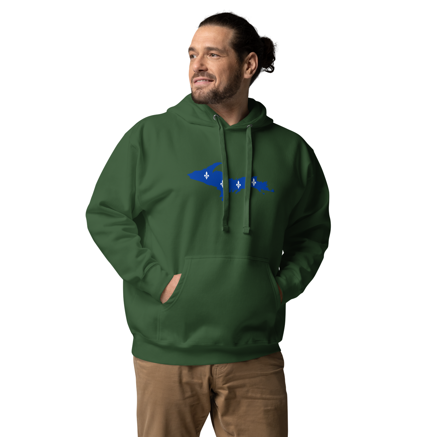 Michigan Upper Peninsula Hoodie (w/ UP Quebec Flag Outline) | Unisex Premium