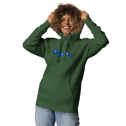 Michigan Upper Peninsula Hoodie (w/ UP Quebec Flag Outline) | Unisex Premium