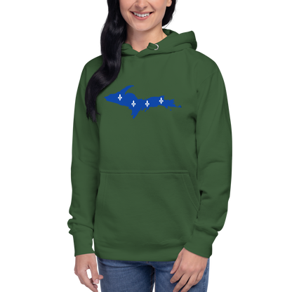 Michigan Upper Peninsula Hoodie (w/ UP Quebec Flag Outline) | Unisex Premium