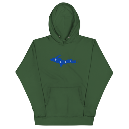 Michigan Upper Peninsula Hoodie (w/ UP Quebec Flag Outline) | Unisex Premium