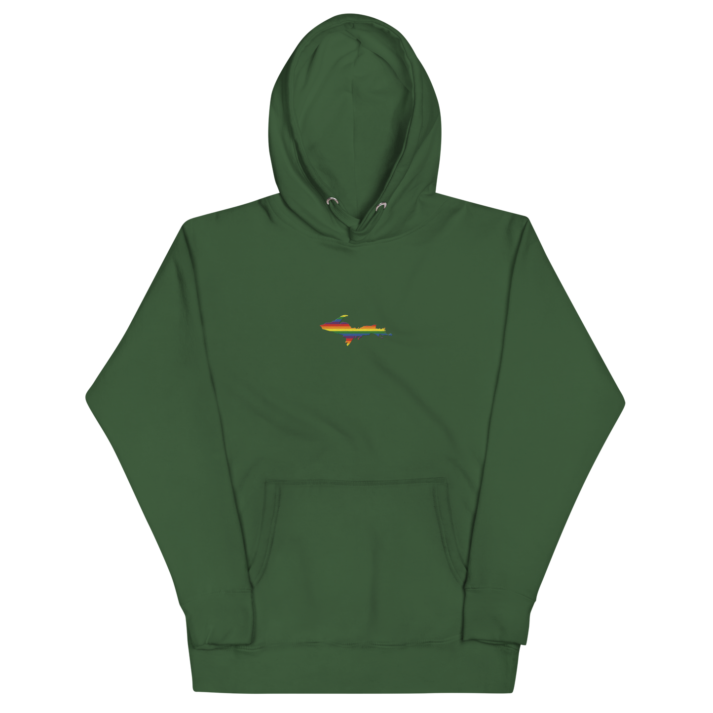 Michigan Upper Peninsula Hoodie (w/ Embroidered UP Pride Flag Outline) | Unisex Premium