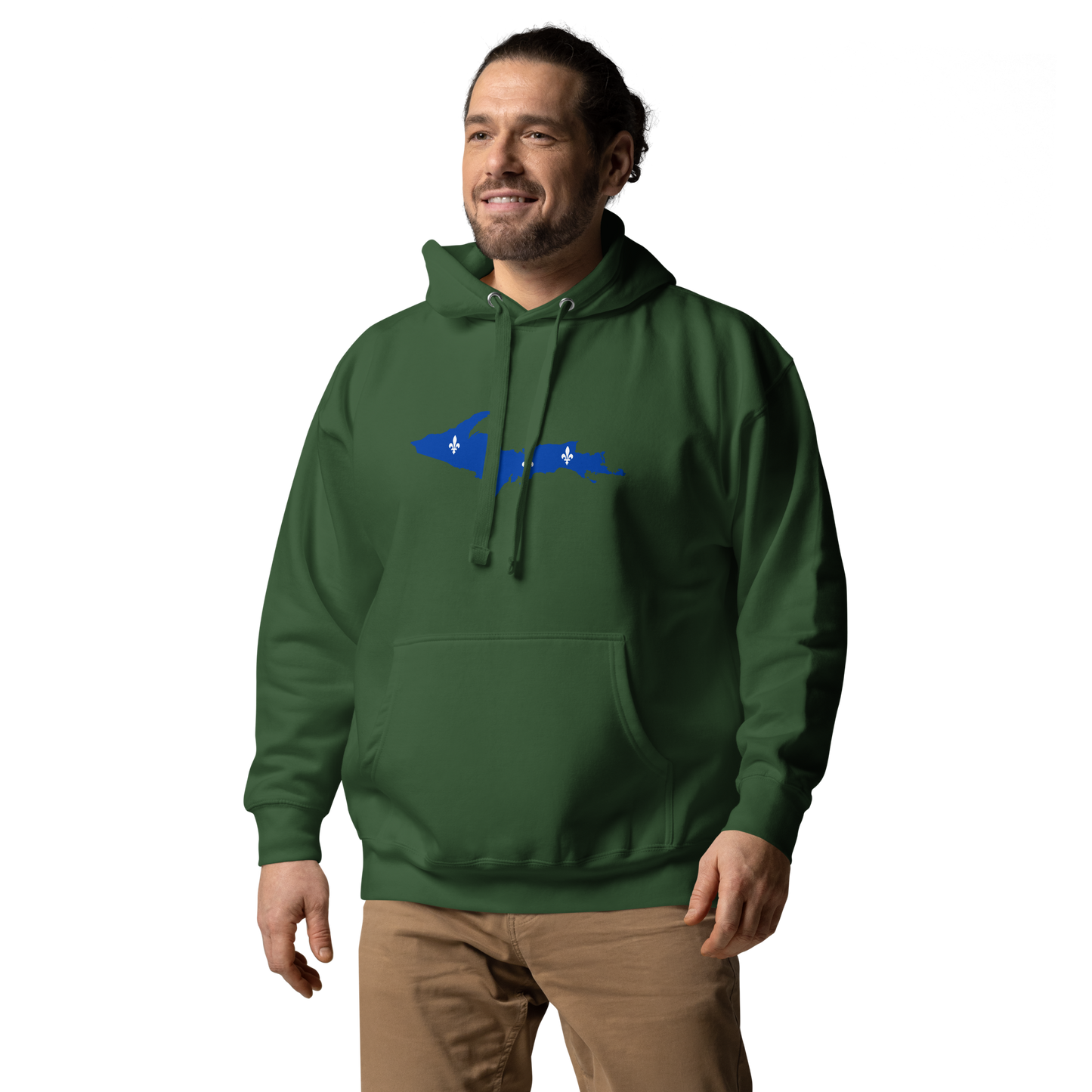 Michigan Upper Peninsula Hoodie (w/ UP Quebec Flag Outline) | Unisex Premium