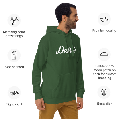 'Detroit' Unisex Premium Hoodie (Script Font)