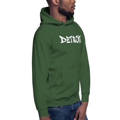 'Detroit' Unisex Premium Hoodie (1980s Hip Hop Font)