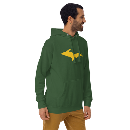 Upper Peninsula Hoodie (w/ Gold UP Outline) | Unisex Premium