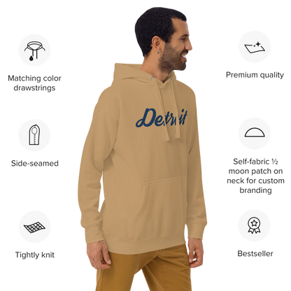 'Detroit' Unisex Premium Hoodie (Script Font)