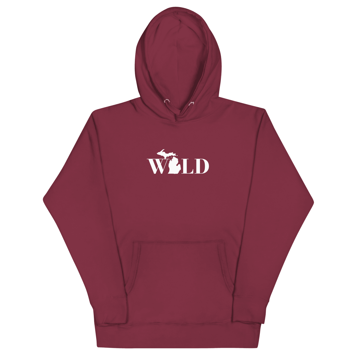 Michigan 'Wild' Hoodie (Didone Font w/ MI Outline) | Unisex Premium - Circumspice Michigan