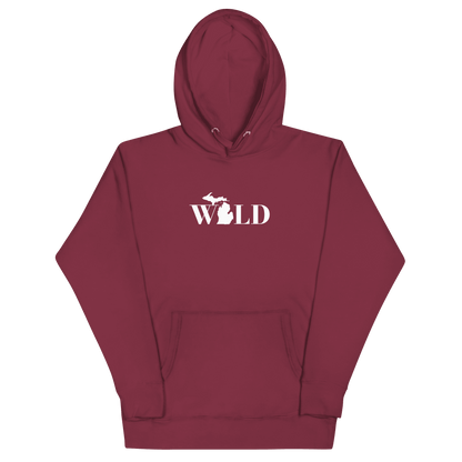 Michigan 'Wild' Hoodie (Didone Font w/ MI Outline) | Unisex Premium - Circumspice Michigan