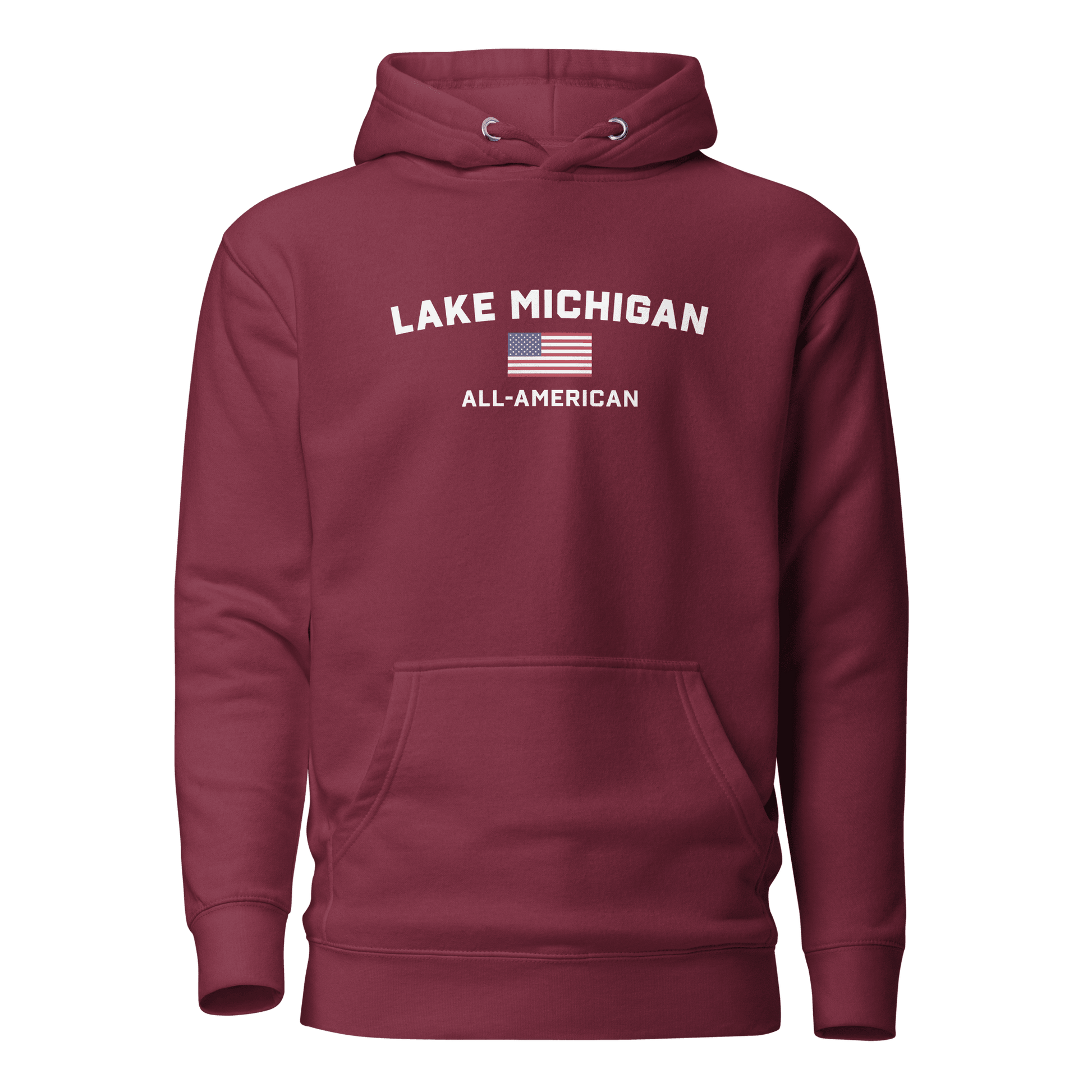 'Lake Michigan All American' Hoodie | Unisex Premium - Circumspice Michigan