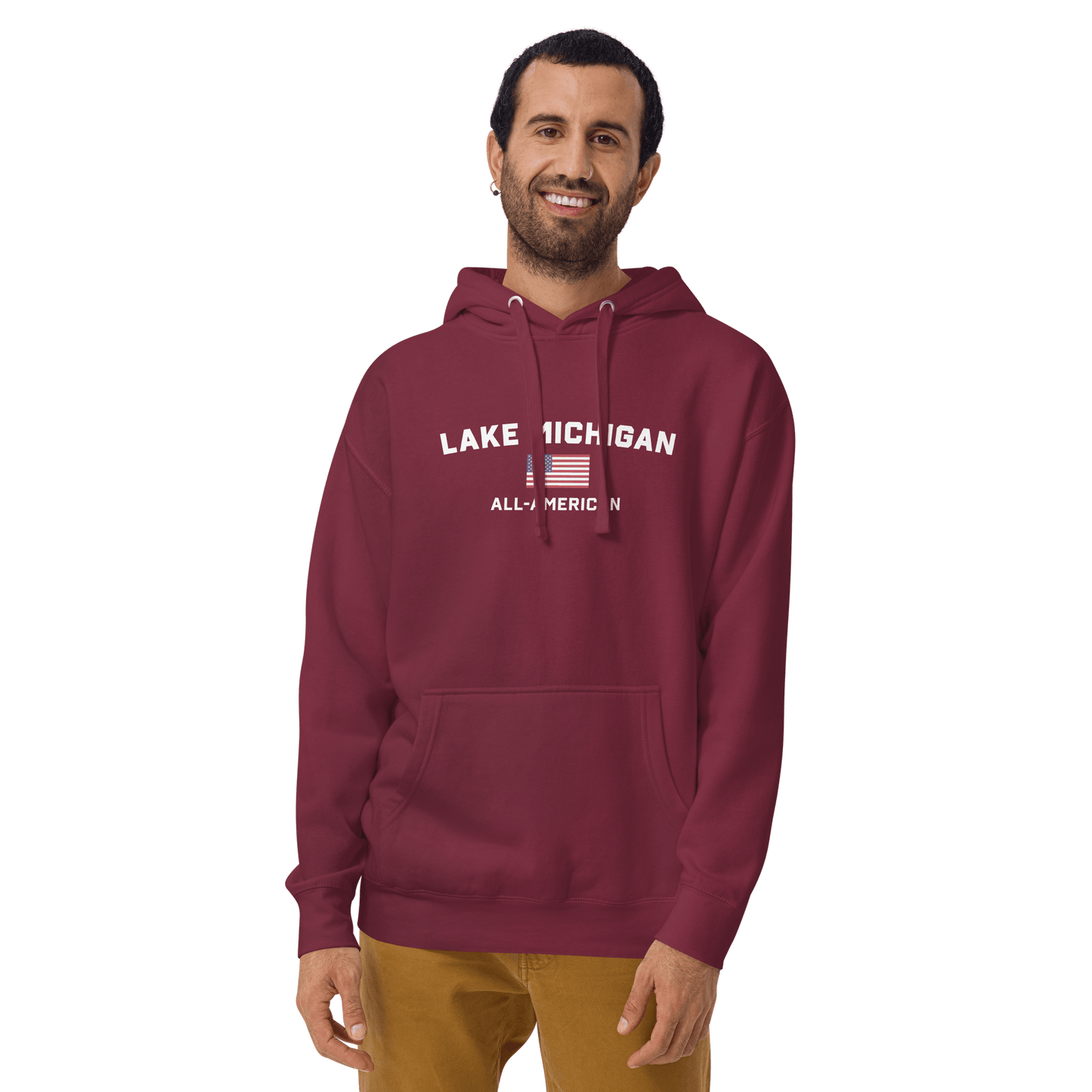 'Lake Michigan All American' Hoodie | Unisex Premium - Circumspice Michigan