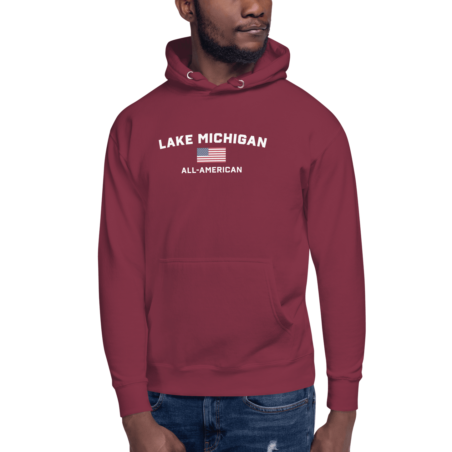 'Lake Michigan All American' Hoodie | Unisex Premium - Circumspice Michigan