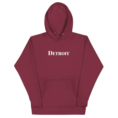 'Detroit' Hoodie (Didone Font) | Unisex Premium - Circumspice Michigan