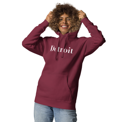 'Détroit' Unisex Premium Hoodie (Didot Font)