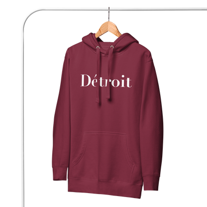 'Détroit' Unisex Premium Hoodie (Didot Font)