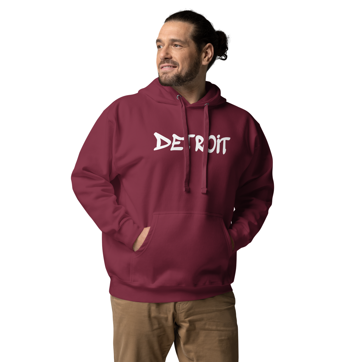 'Detroit' Unisex Premium Hoodie (1980s Hip Hop Font)