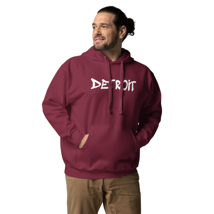 'Detroit' Unisex Premium Hoodie (1980s Hip Hop Font)