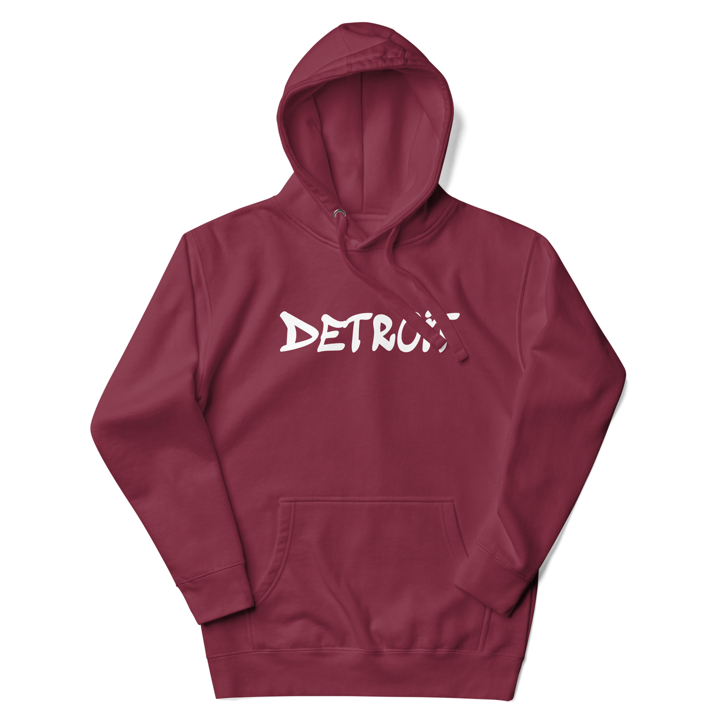 'Detroit' Unisex Premium Hoodie (1980s Hip Hop Font)