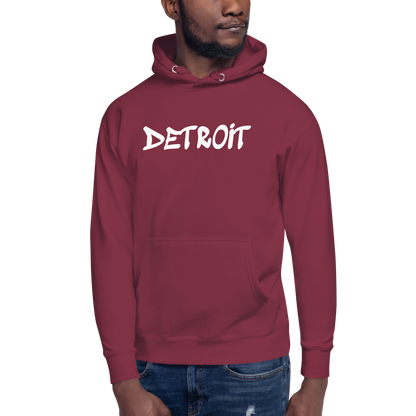 'Detroit' Unisex Premium Hoodie (1980s Hip Hop Font)