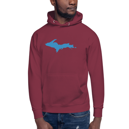 Michigan Upper Peninsula Hoodie (w/ Azure UP Outline) | Unisex Premium