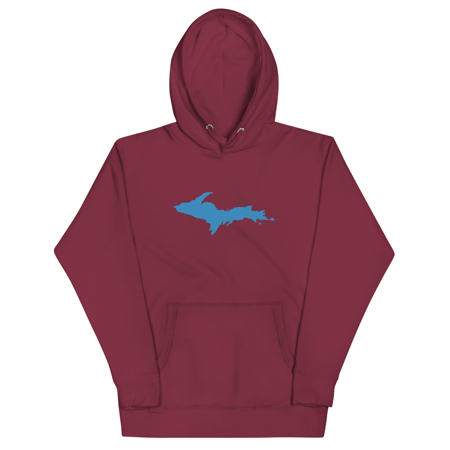 Michigan Upper Peninsula Hoodie (w/ Azure UP Outline) | Unisex Premium