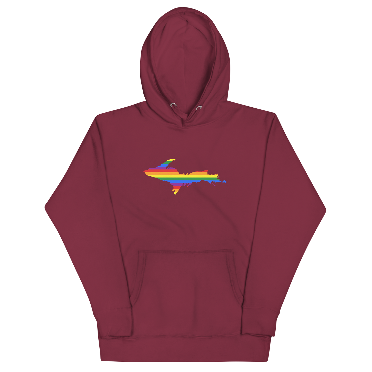 Michigan Upper Peninsula Hoodie (w/ UP Pride Flag Outline) | Unisex Premium