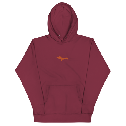 Michigan Upper Peninsula Hoodie (w/ Embroidered Orange UP Outline) | Unisex Premium