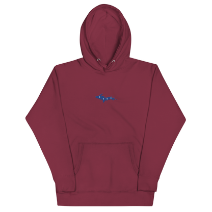 Michigan Upper Peninsula Hoodie (w/ Embroidered UP Quebec Flag Outline) | Unisex Premium