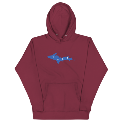 Michigan Upper Peninsula Hoodie (w/ UP Quebec Flag Outline) | Unisex Premium