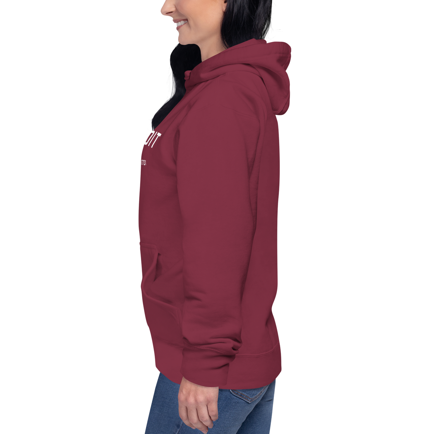 'Detroit EST 1701' Unisex Premium Hoodie (w/ United States Flag)