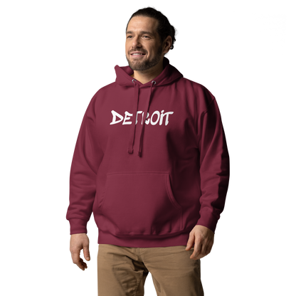 'Detroit' Unisex Premium Hoodie (1980s Hip Hop Font)