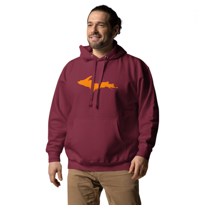 Michigan Upper Peninsula Hoodie (w/ Orange UP Outline) | Unisex Premium