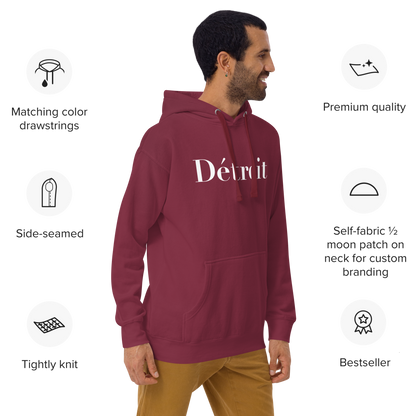 'Détroit' Unisex Premium Hoodie (Didot Font)